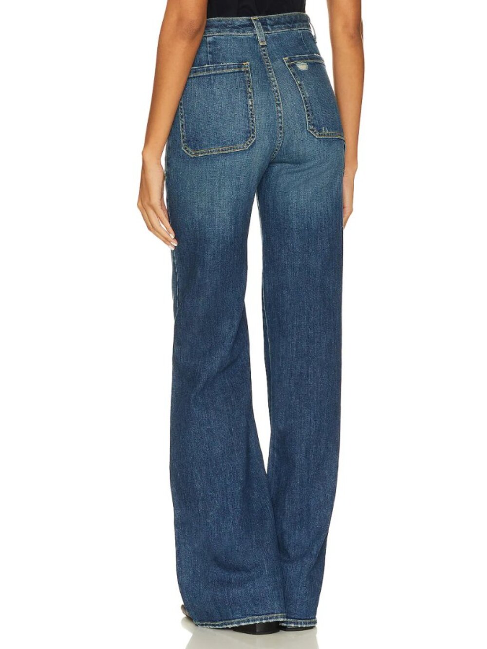 Nili Lotan Quentin Jean Classic Wash Mid Rise Wide Leg Carpenter Denim Sz 29 - Picture 4 of 10